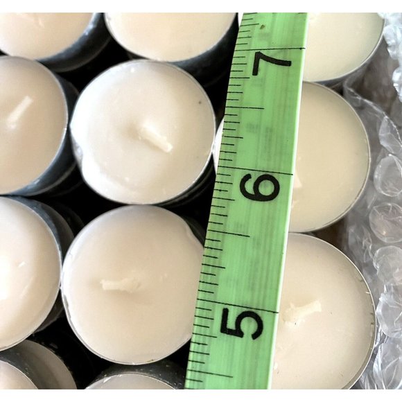 Tea Light Bundle, Lot of 86 Unscented White Aluminum Base Wedding Luminaries - Picture 3 of 3